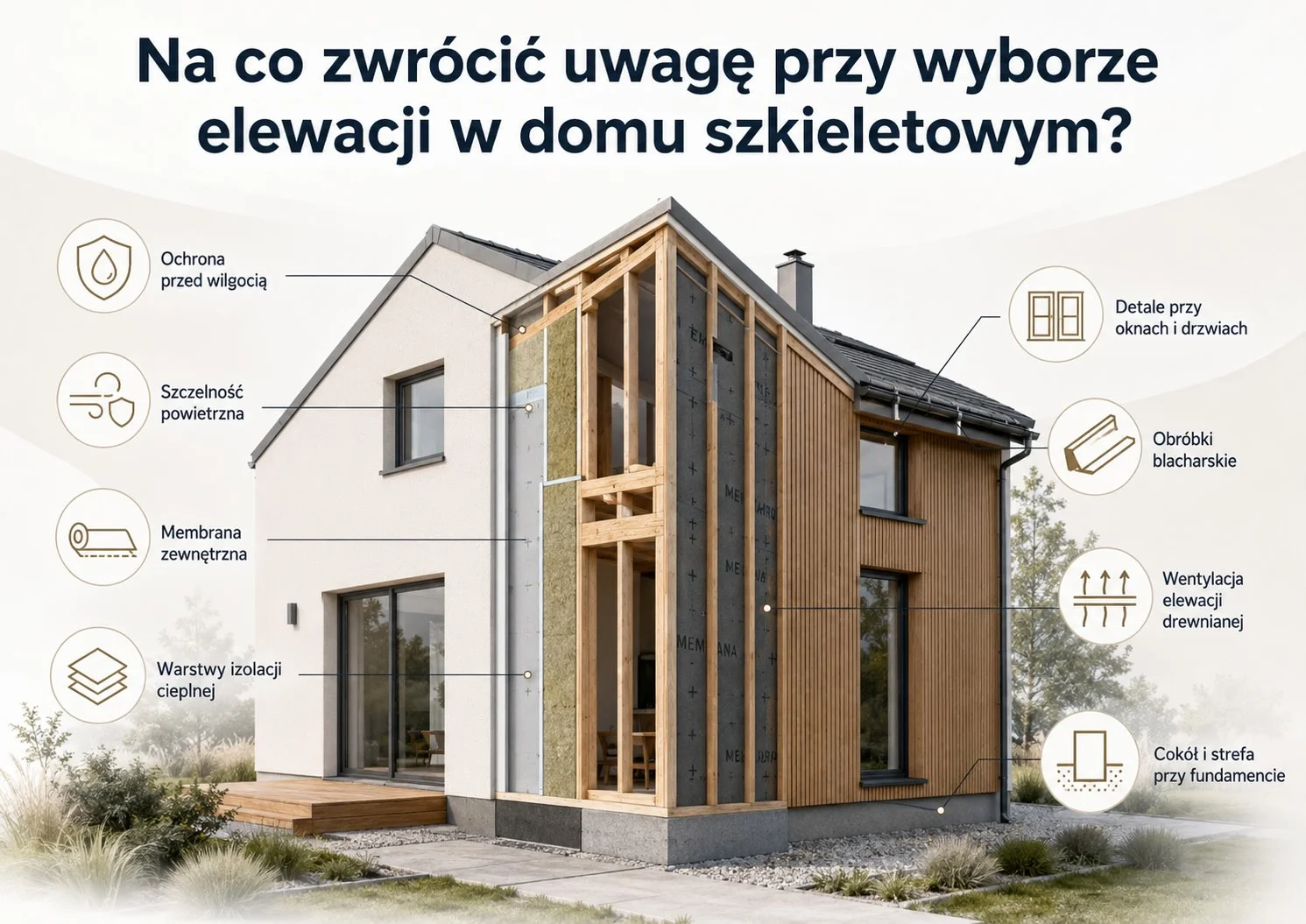 Na co zwrócić uwagę przy wyborze elewacji w domu szkieletowym?